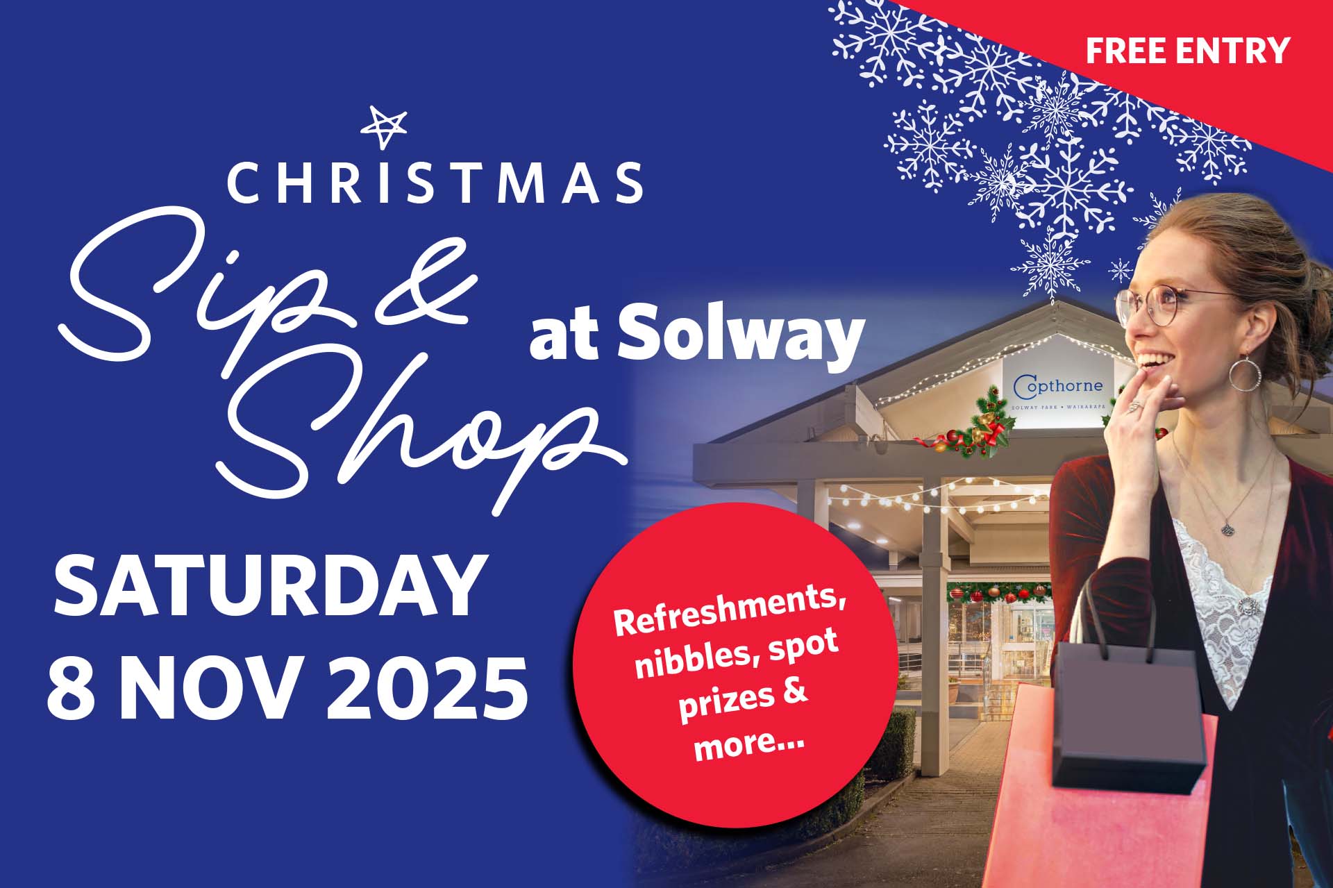 sip and shop christmas Solway Events